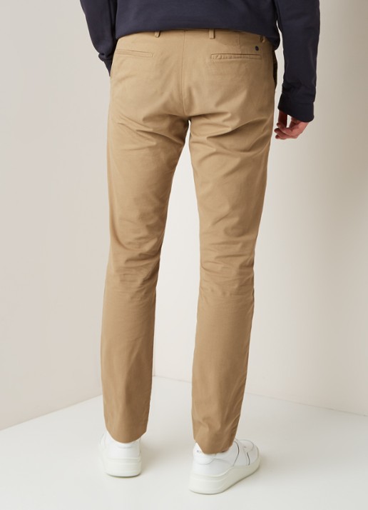 NN.07 Theo slim fit chino met stretch - achterkant beige