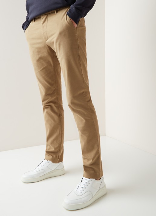 NN.07 Theo slim fit chino met stretch - detail 2 beige