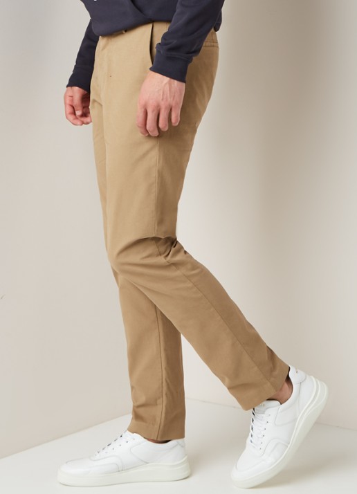 NN.07 Theo slim fit chino met stretch - detail 3 beige