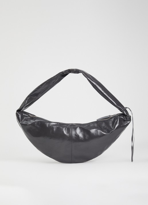 Nona Banana XL shoudertas van leer met lakfinish