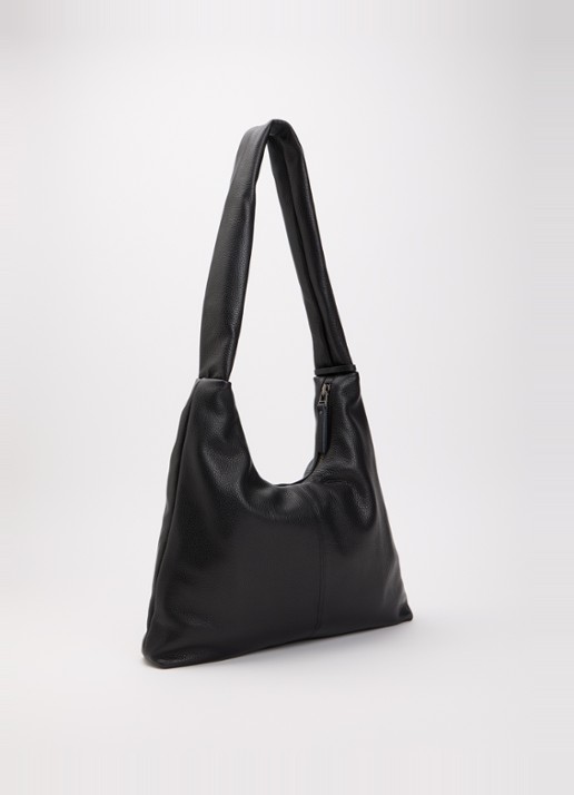 Nona M crossbodytas van leer - achterkant 5 zwart