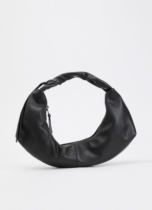 Nona Slouchy schoudertas van leer
