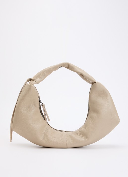 Nona Slouchy schoudertas van leer