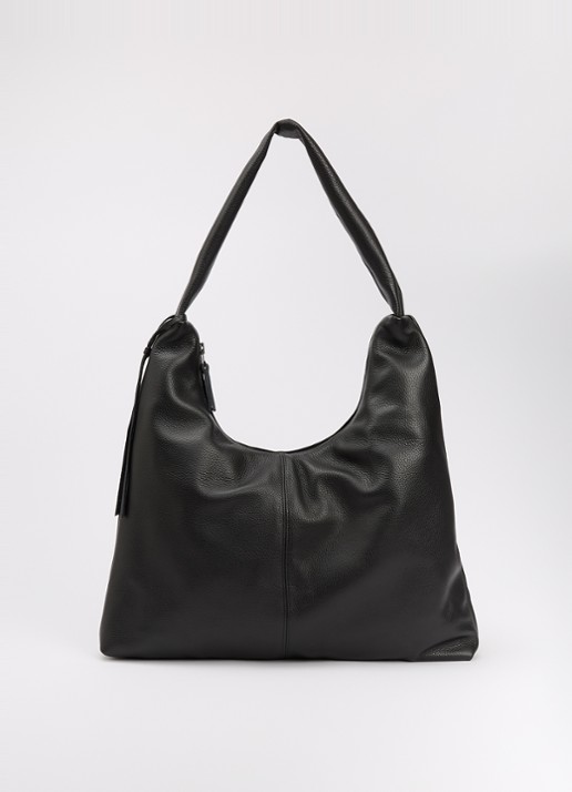 Nona XL crossbodytas van leer met structuur