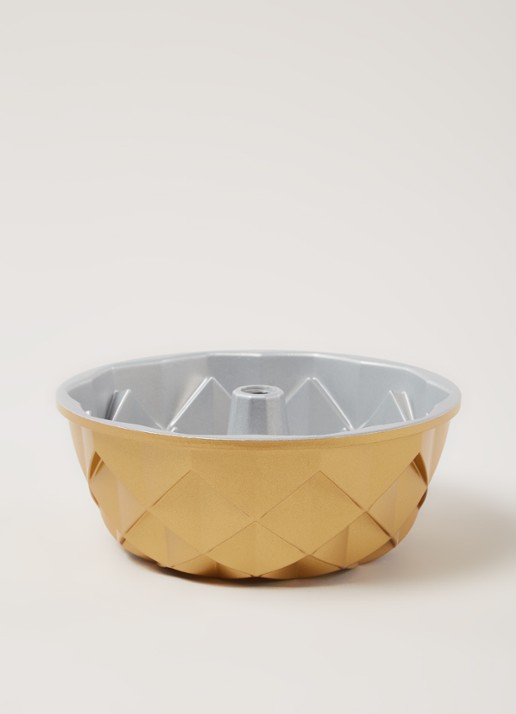 Nordic Ware Bundt jubilee bakvorm 25 cm  - voorkant 2 goud
