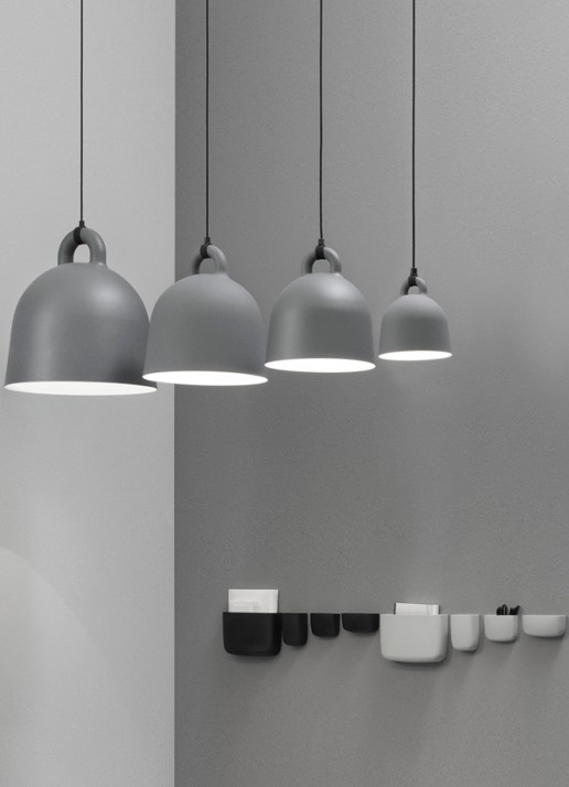Normann Copenhagen Bell hanglamp x-small, grijs - detail 4 grijs