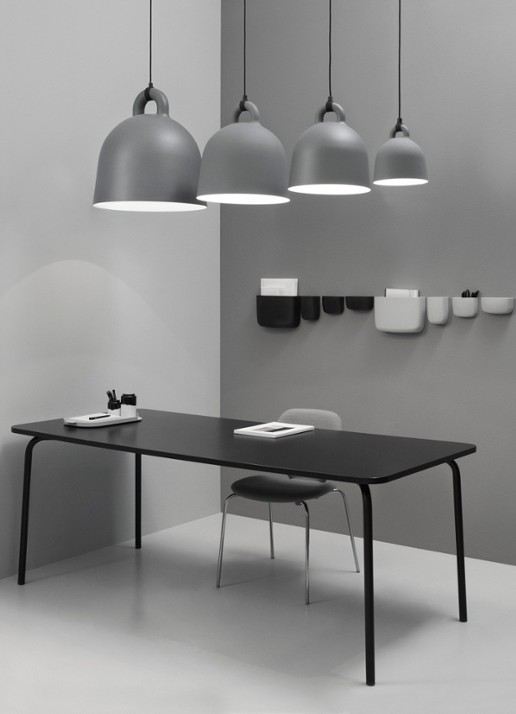 Normann Copenhagen Bell hanglamp x-small, grijs - voorkant 2 grijs