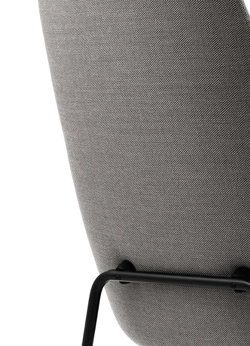 Normann Copenhagen Era Lounge Chair High loungestoel met zwart stalen onderstel - detail 2 grijs