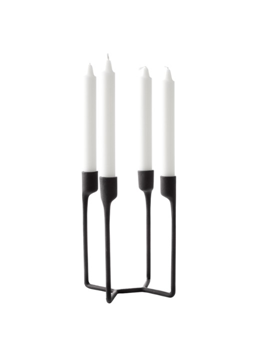 Normann Copenhagen Heima kandelaar 13 cm - detail zwart