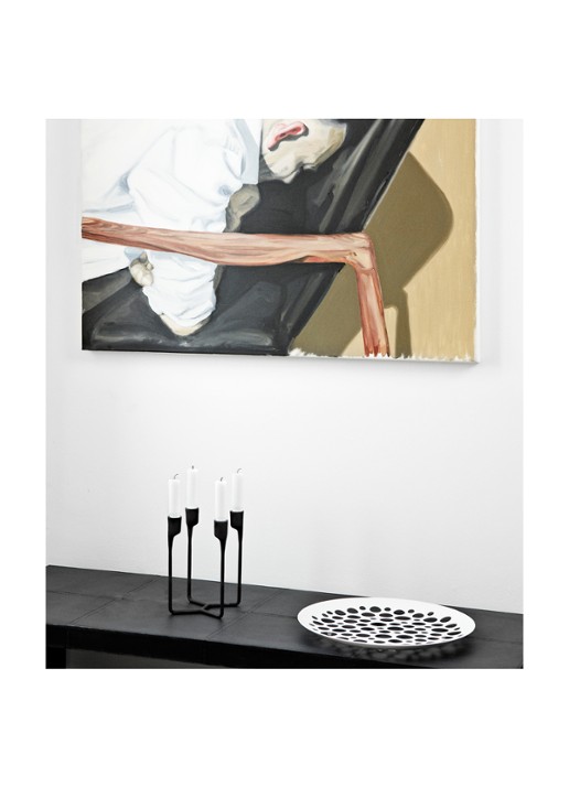 Normann Copenhagen Heima kandelaar 13 cm - detail 2 zwart