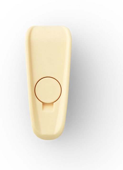 Normann Copenhagen Schoenlepel muurbeugel - voorkant vanillegeel