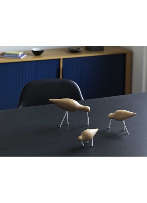 Normann Copenhagen Shorebird ornament van hout 7,5 cm - detail 4 beige