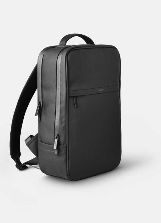 Nortvi Active rugzak met 14 inch laptopvak - voorkant 2 midnight black / zwart