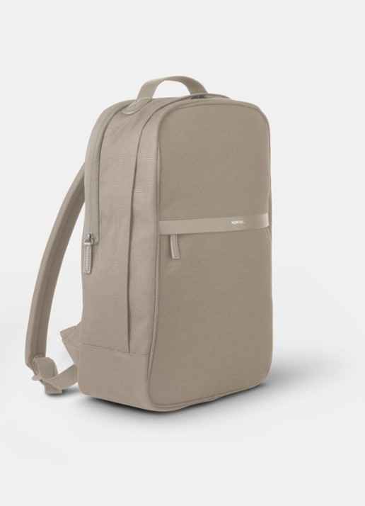 Nortvi Classic rugzak met 15 inch laptopvak - voorkant 4 clay / taupe
