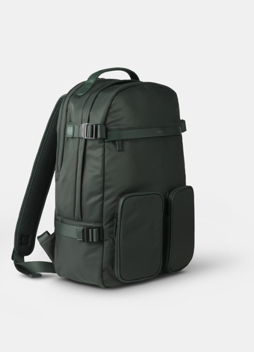 Nortvi Explorer rugzak met 17 inch laptopvak - voorkant 4 rainforest green / donkergroen