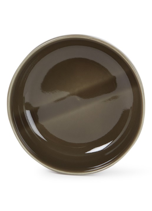 Nosse Ceramics Svelte kom 15 cm - voorkant olijfgroen