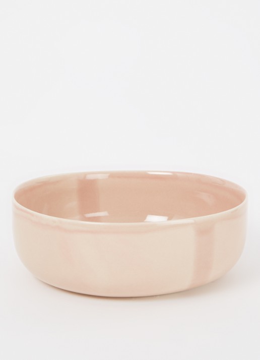 Nosse Ceramics Svelte serveerschaal 23 cm - voorkant 3 roze