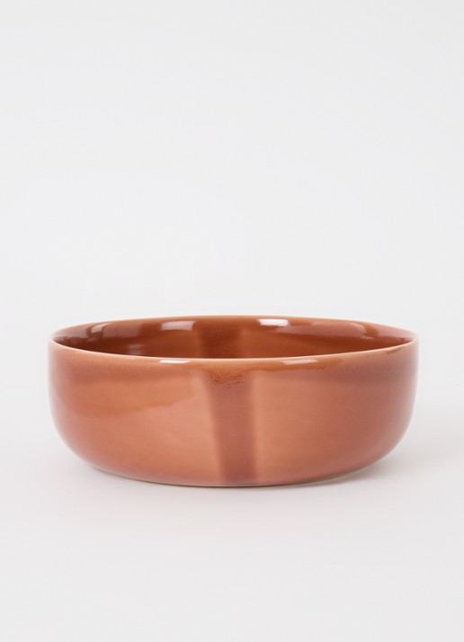 Nosse Ceramics Svelte serveerschaal 23 cm - voorkant 2 bruin
