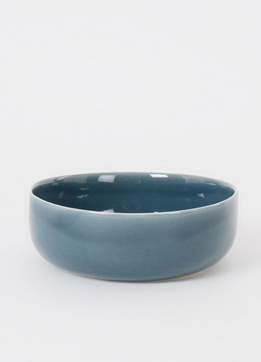 Nosse Ceramics Svelte serveerschaal 23 cm - voorkant 2 petrol