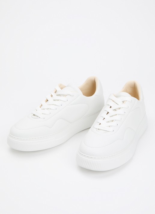 Nubikk Caldera Rush sneaker van kalfsleer met logo - detail 3 wit