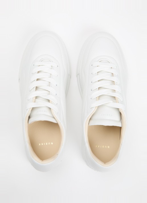 Nubikk Caldera Rush sneaker van kalfsleer met logo - detail 4 wit