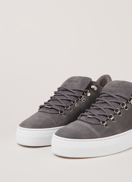 Nubikk Jagger Classic II sneaker van nubuck - detail 4 middengrijs