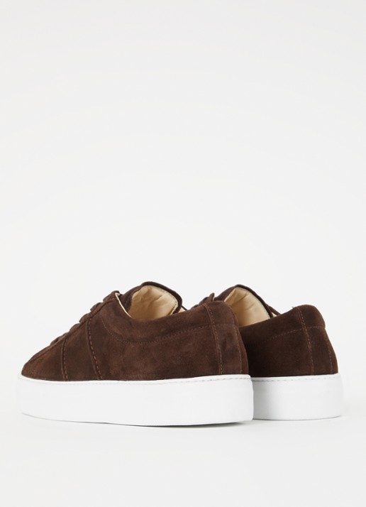 Nubikk Jagger Morris sneaker van suède - achterkant 4 donkerbruin