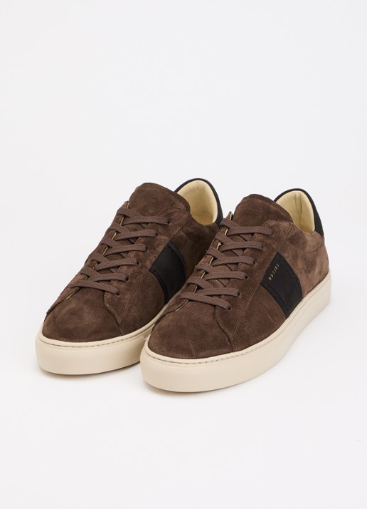 Nubikk Jase Morris sneaker van suède met leren details - detail 2 bruin