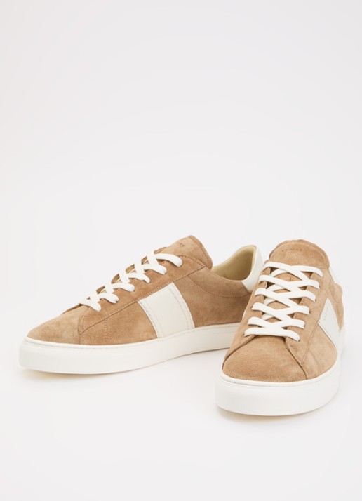 Nubikk Jase Morris sneaker van suède met leren details - detail zand