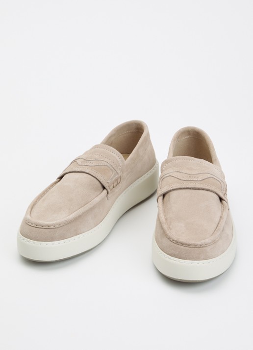 Nubikk Jiro Gatsby loafer van suède - detail 3 beige