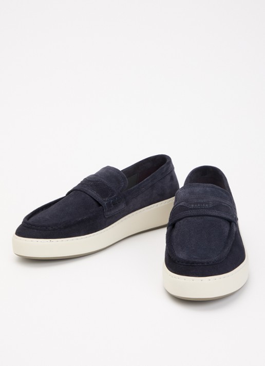 Nubikk Jiro Gatsby loafer van suède - detail 3 donkerblauw