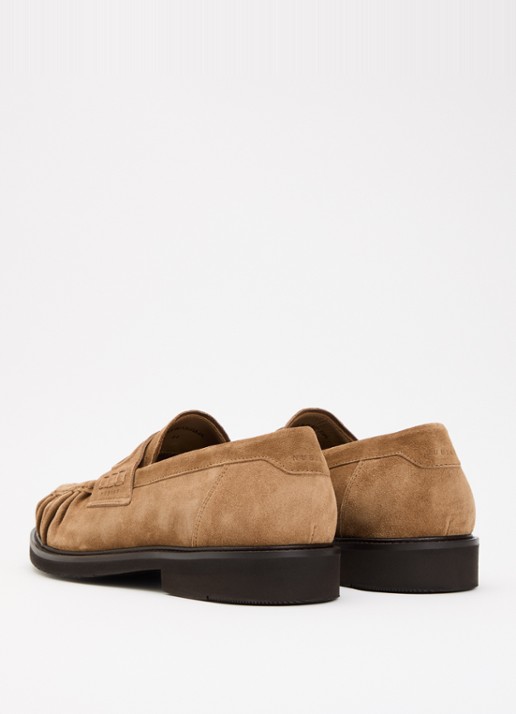 Nubikk Jones Mio loafer van suède - achterkant lichtbruin