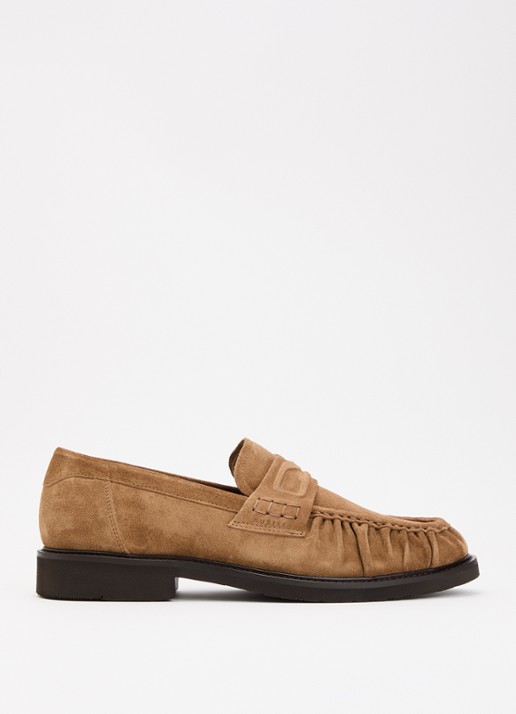 Nubikk Jones Mio loafer van suède - voorkant 5 lichtbruin