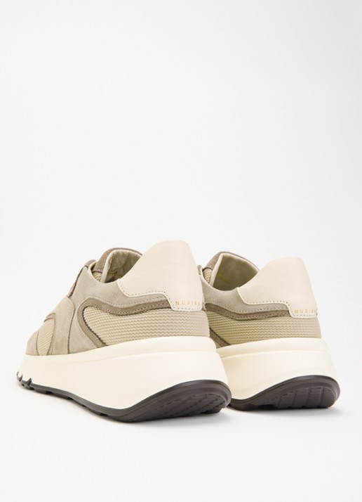 Nubikk Luca Noa sneaker met suède details - achterkant 5 beige