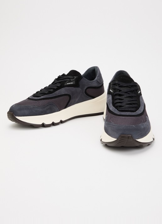 Nubikk Luca Noa sneaker met suède details - detail 2 donkerblauw