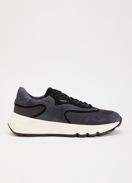 Nubikk Luca Noa sneaker met suède details - voorkant donkerblauw
