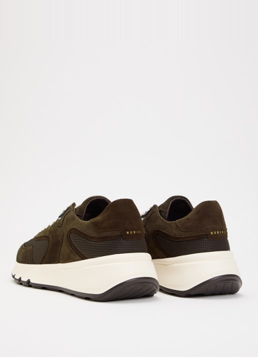 Nubikk Luca Noa sneaker met suède details - achterkant 5 grijs