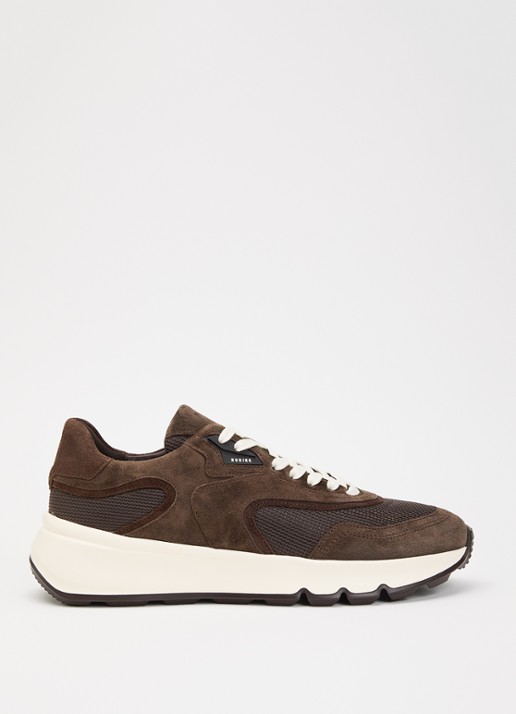 Nubikk Luca Noa sneaker met suède details - voorkant grijs