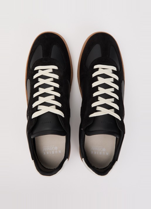 Nubikk Ray Rio sneakers van leer met details van suéde  - detail 3 zwart
