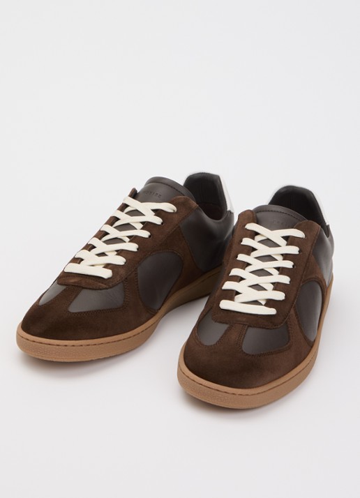 Nubikk Ray Rio sneakers van leer met details van suéde  - detail bruin