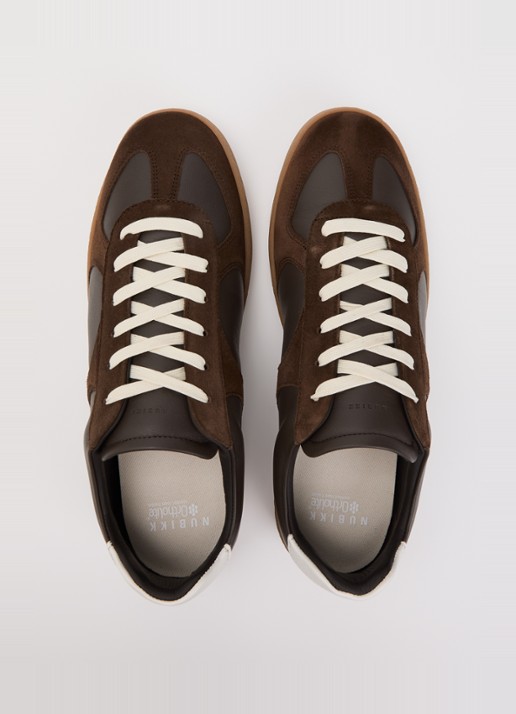 Nubikk Ray Rio sneakers van leer met details van suéde  - detail 2 bruin