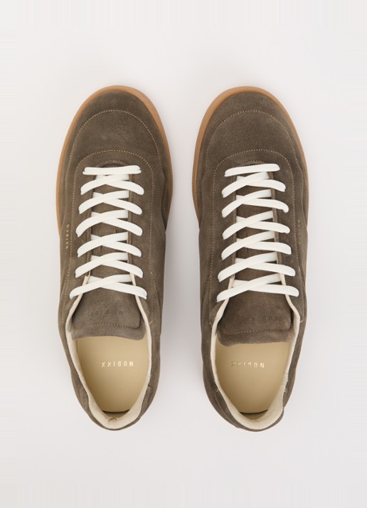 Nubikk Ray Rush sneaker van suède - detail 4 olijfgroen