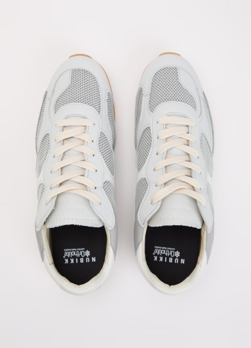 Nubikk Riley Morgan sneaker met leren details - detail 2 blauwgrijs