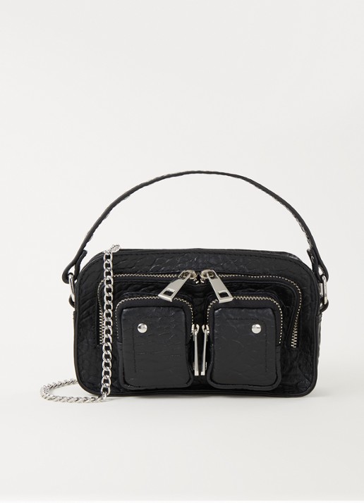 Núnoo Helena New Zealand handtas van leer - voorkant 2 zwart