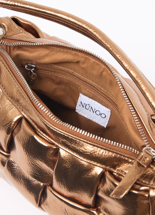 Núnoo Lily handtas met metallic finish - detail 2 brons