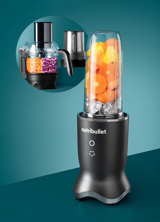 Nutribullet Ultra Plus+ blender & foodprocessor 0,9 liter - achterkant zwart