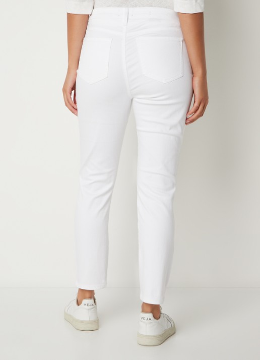 NYDJ Alina high waist cropped skinny jeans in lyocellblend - achterkant wit