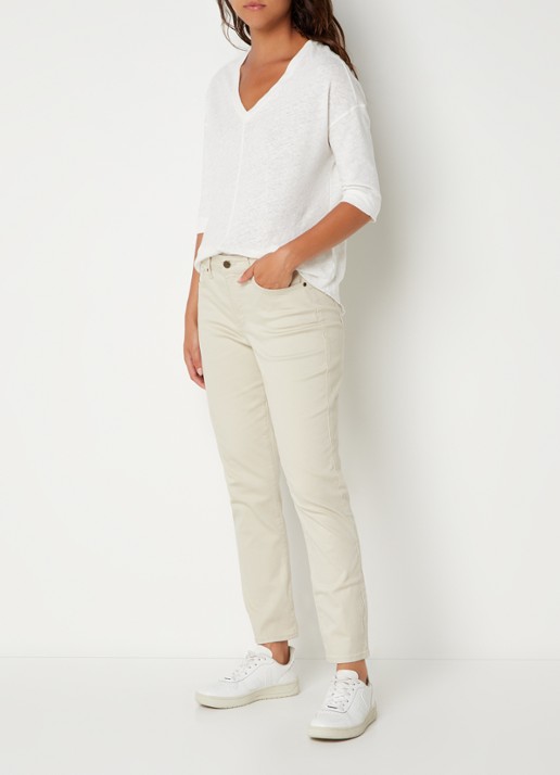 NYDJ Alina high waist cropped skinny jeans in lyocellblend  - voorkant 2 beige