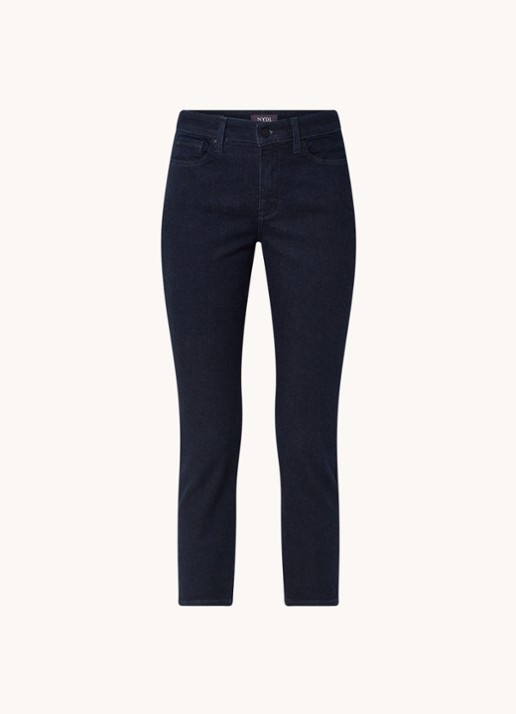 NYDJ Alina mid waist skinny cropped jeans met donkere wassing  - voorkant 2 indigo