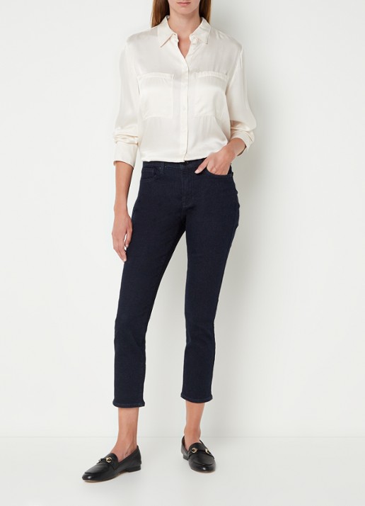 NYDJ Alina mid waist skinny cropped jeans met donkere wassing  - voorkant 3 indigo